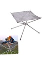 Portable Fire Pit Collapsing Outdoor Steel Mesh 40x40 cm