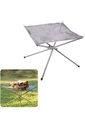 Portable Fire Pit Collapsing Outdoor Steel Mesh 40x40 cm